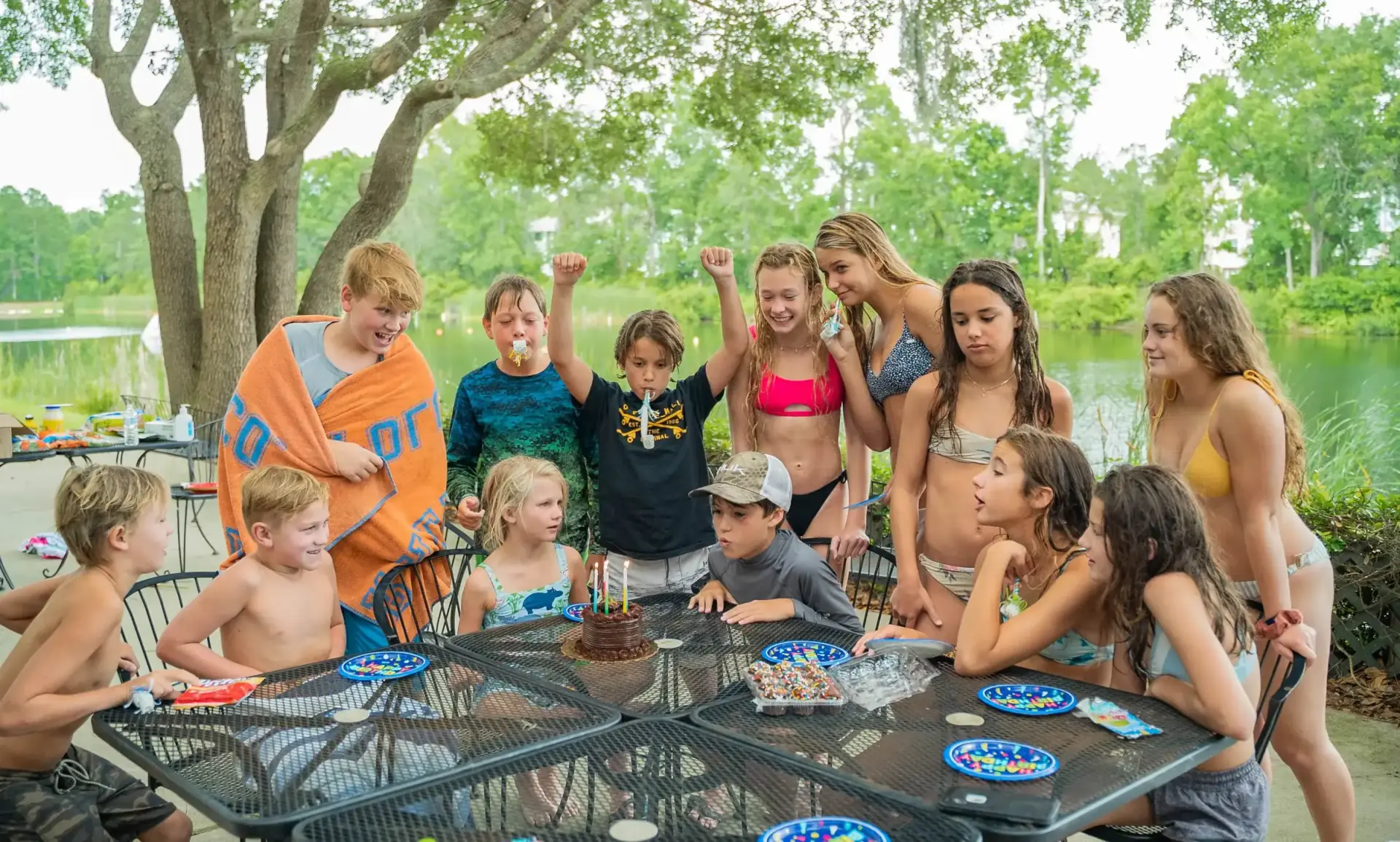 Birthday party water fun