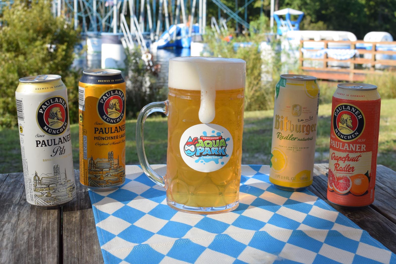 Oktoberfest celebration at Charleston Aqua Park with traditional decorations